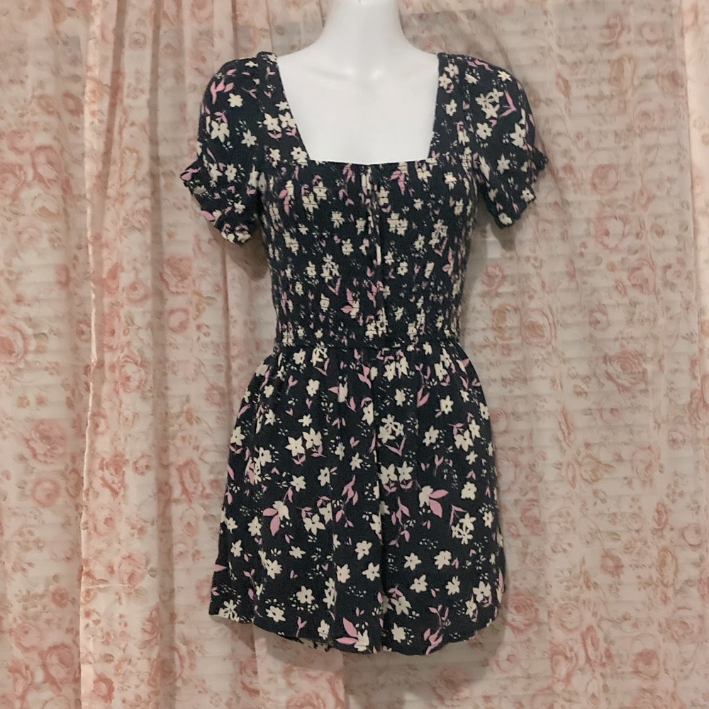 BILLABONG FLORAL PUFF SLEEVES ROMPER